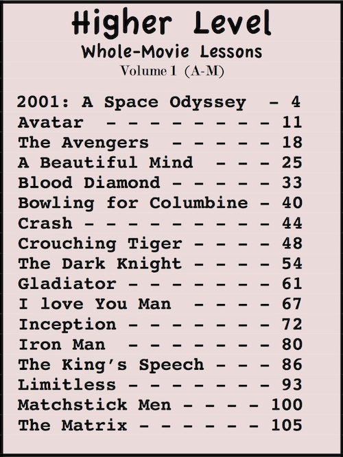 Higher Level Table of Contents, ESL Movies